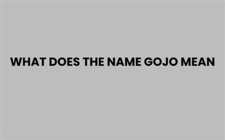 What does the name Gojo mean?