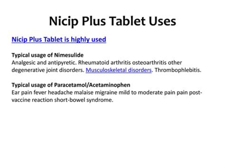 What is Nicip Tablet used for?