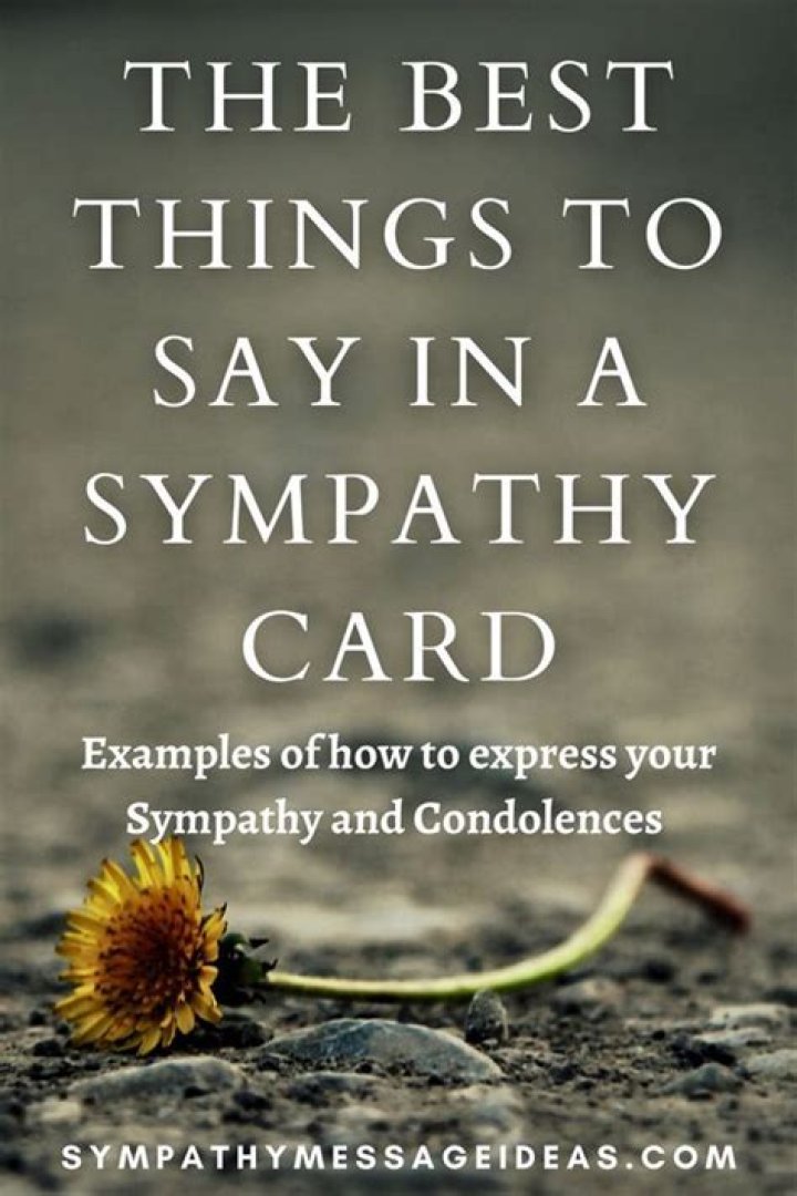 What to write in a sympathy card?